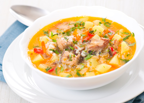 Smoked Fish and Kumara Soup